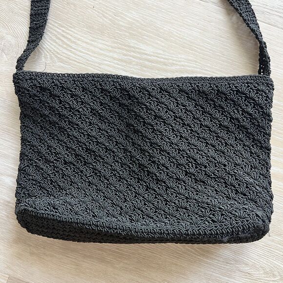 Frankie and Johnnie Black Crotcheted Purse and Coin purse - Picture 1 of 8